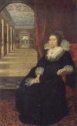 Alathea Talbot Countess of Arundel,sitting before the picture gallery at Arundel House, Mytens, Daniel the Elder